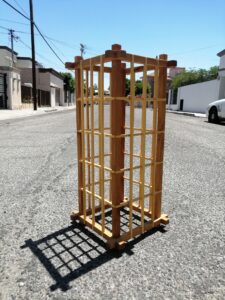 Shoji Lamp Frame - Front Shade View